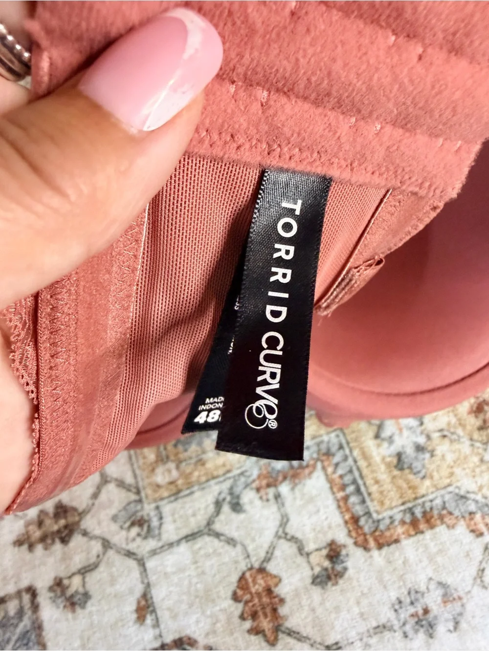 Torrid curve mauve strapless bra